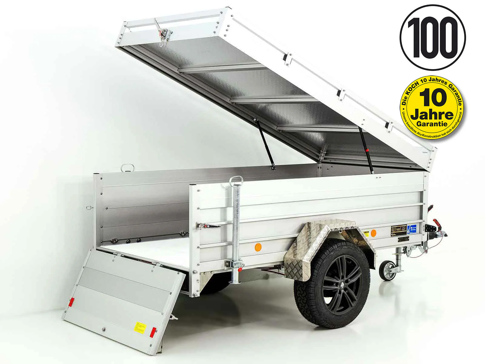 1 Deckelanhänger „CROSSLINE“ 125x250cm 240kg | Höhe 65cm | Aluboden | Typ 4.13-Neu – Bild 1