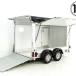 Debon Kofferanhänger C500 Sandwich 164x300cm H:200cm 2,0t | Alu | Polybug | Tür | Schwarz-Neu