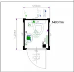 Neuer Mobiler Sanitärblock – 1,5 × 1,5 m – WC, Waschbecken, Boiler – Bild 5