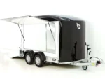 Debon Kofferanhänger C500 Sandwich 164x300cm H:200cm 2,0t | Alu | Polybug | Tür | Schwarz-Neu – Bild 7